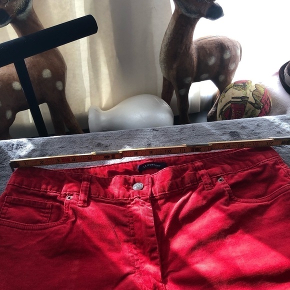 LANDS End Red Corduroy pants size 12 Fit 1 - Picture 8 of 11